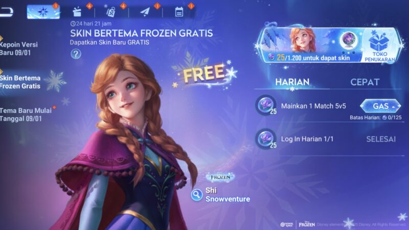 Skin Shi Snowventure: Begini Cara Mendapatkannya di HoK