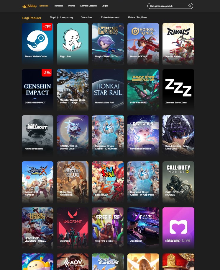 Top Up Game Paling Murah