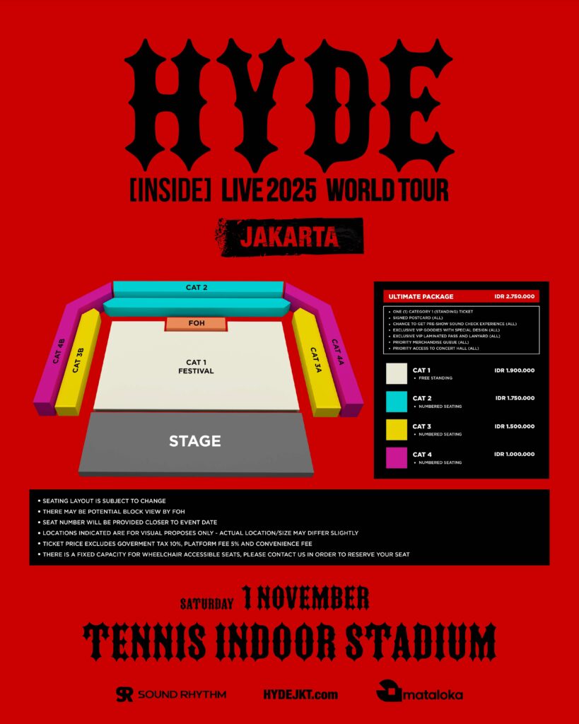 Info Lengkap Konser Hyde Di Indonesia