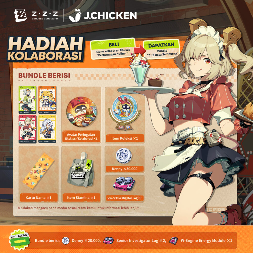 Zenless Zone Zero Kolaborasi dengan J Chiken
